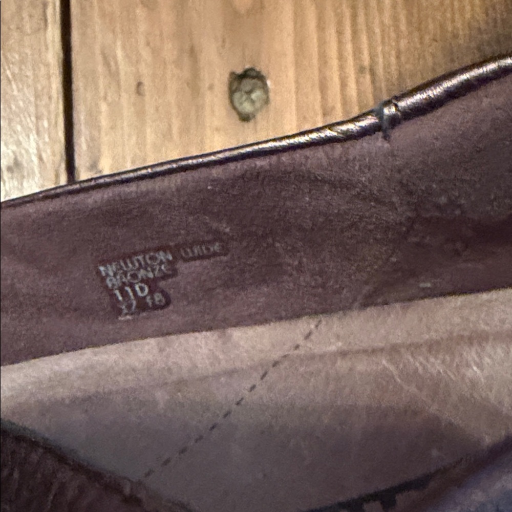 Earth Brown Leather Cross-Strap Ballet Flats - Picture 6 of 7